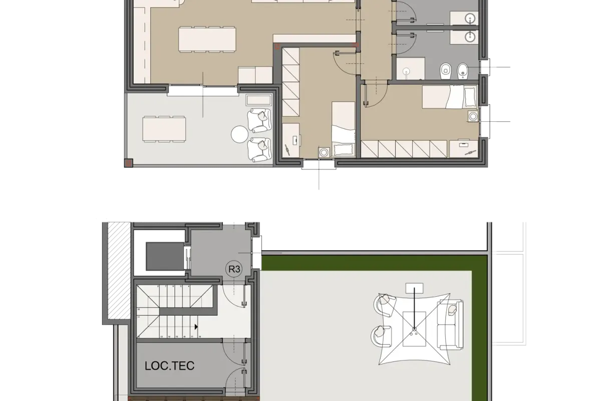 Pianta di Quadrilocale