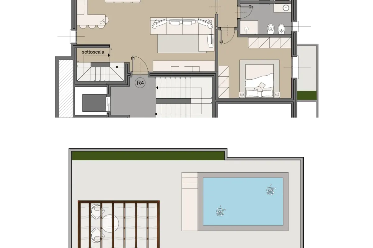 Pianta di Quadrilocale