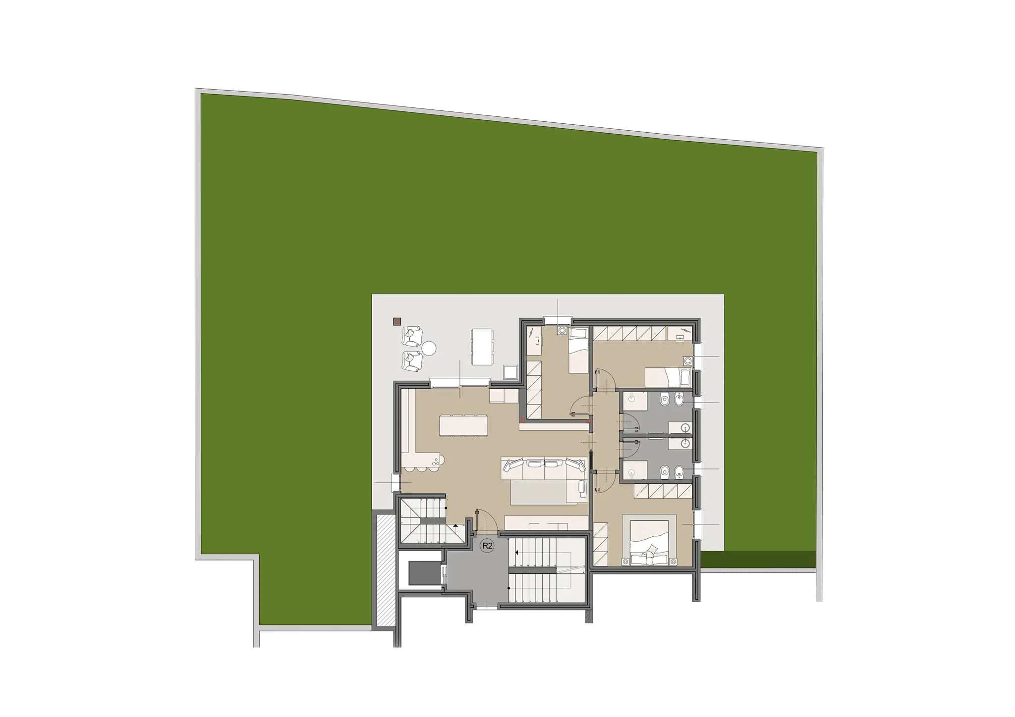 Pianta di Quadrilocale