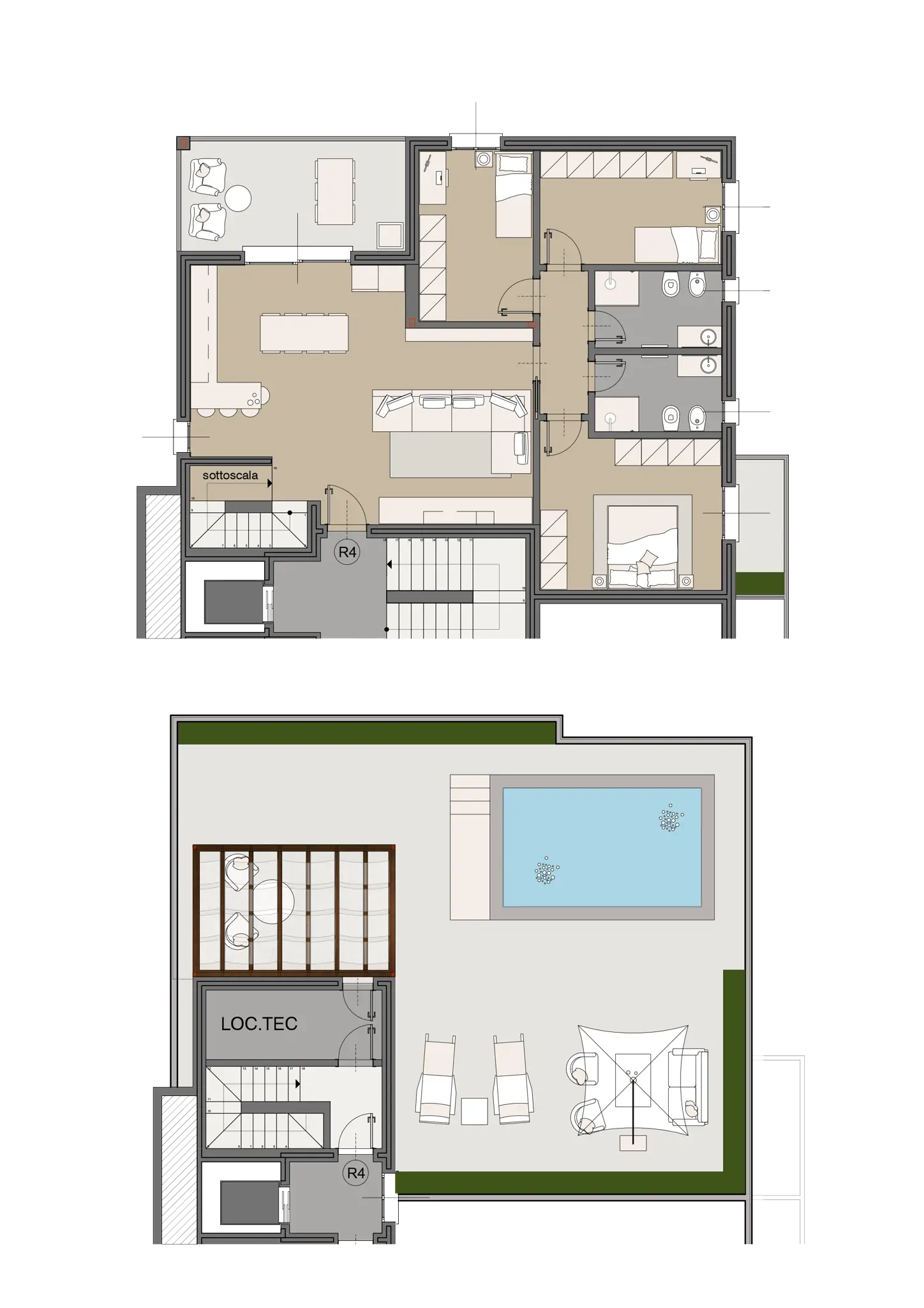 Pianta di Quadrilocale